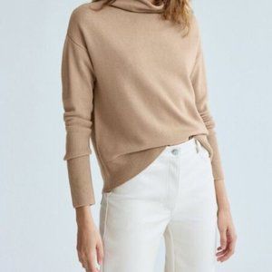 ARITZIA | WILFRED SMALL TAN CAMEL CYPRIE SWEATER ROLL NECK